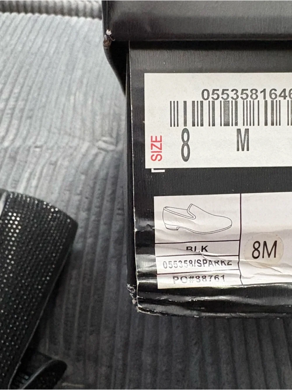 Men's Black Crystal-Stud Slip-On Loafers - Picture 7 of 7